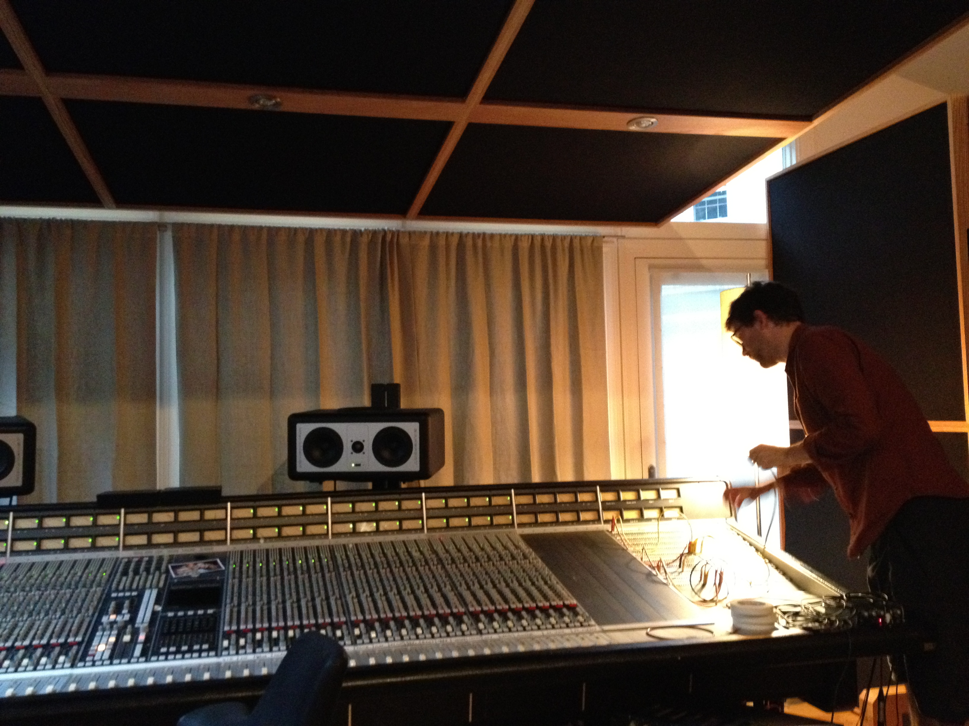 In 2011 Jamie still had this huge SSL in his studio.